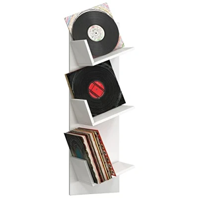 Abbildung von VCM CD Regal Holz Bücher Schallplatten LP Hänge Wandregal Sulda, 1 tlg.