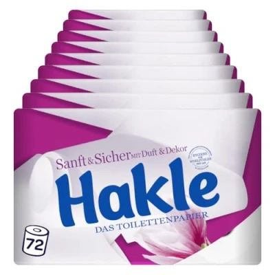 Abbildung von Hakle Toilettenpapier Sanft &amp; Sicher 72 Rollen