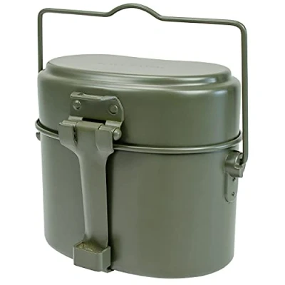 Abbildung von Camping Kochgeschirr Aluminium Topf. Pfanne. Teller 1 Set
