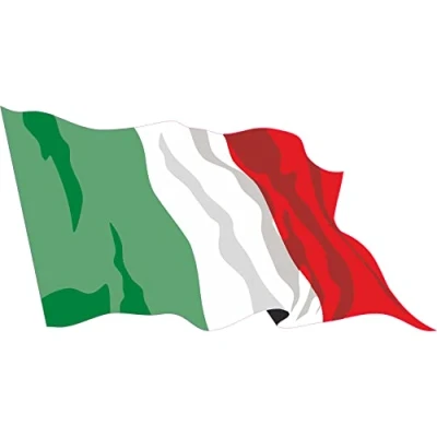 Abbildung von Autoaufkleber Aufkleber Fahne A LS74 Italy Italien 10 cm farbig bunt wehend Tuning Heckscheibe Beschriftung