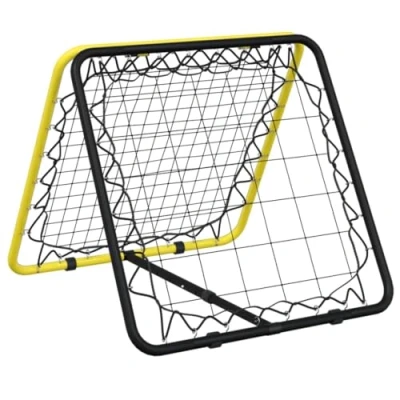 Abbildung von vidaXL Fußball Rebounder Doppelseitig Verstellbar Gelb Schwarz Stahl