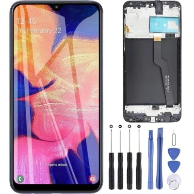 Abbildung von ZOETEC Bildschirmersatz für Samsung Galaxy A10 A105G A105FN A105M A105F LCD Display Touchscreen Digitizer Komplettmontage mit Rahmen, Reparaturwerkzeug Set