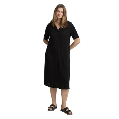 Abbildung von TOM Tailor PLUS SIZE MIDI AUS Freizeitkleid, Damen, Größe: 44, Deep black