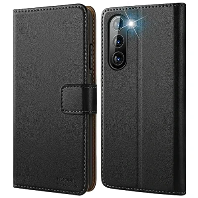 Abbildung von HOOMIL MagFlip Handyhülle für Samsung Galaxy S23+/S23 Plus 5G Hülle, [Erstklassige Handwerk] Premium Leder Tasche Klappbar Case Schutzhülle Schwarz