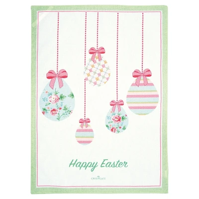 Abbildung von Greengate Alma easter Geschirrtuch white 70x50cm