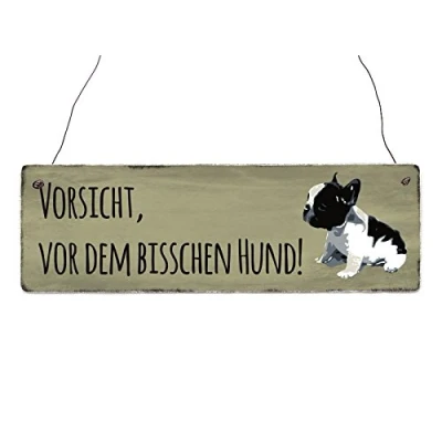 Abbildung von Interluxe Holzschild Dekoschild Vorsicht VOR DEM BISSCHEN Hund Tierisch Geschenk Dekoration Hunde Haustier