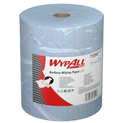 Abbildung von WypAll L20 Reinigungstücher für Oberflächen 7356 extrabreite blaue Rolle 1 Jumborolle x 1.000 blaue, 2 lagige