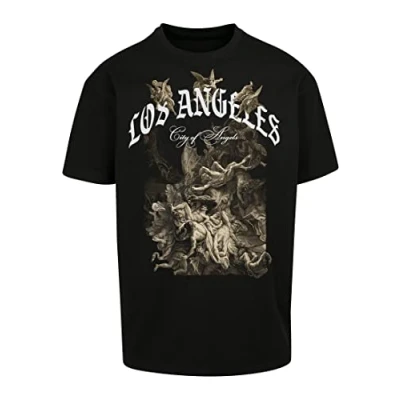Abbildung von Upscale by Mister TEE CITY OF Angels Oversize Tshirt print, Herren, Größe: 4XL, Black