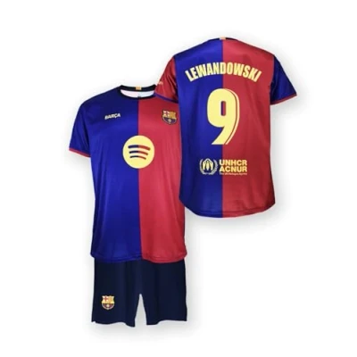Abbildung von FC Barcelona Kinder Set 1. Team 24 25, offizielle Replik Lewandowski
