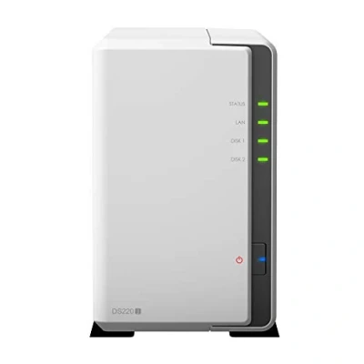Abbildung von Synology DS220j 2TB 2 Bay Desktop NAS Solution, Installed with x 1TB Western Digital Red Drives