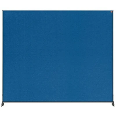 Abbildung von Nobo Impression Pro Schreibtisch Trennwand, Schutztrennwand für Social Distancing, Hygieneschutz, Filz, Blau, 1200x1000mm, 1915506