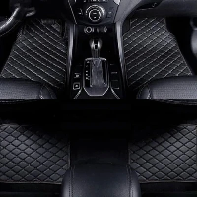 Abbildung von Auto Leder Fußmatten für Audi A5 Sportback F5 2016 2017 2018 2019 2020 2021 2022 2023+ (LHD), Allwetter wasserdichte rutschfeste Fussmatten Set, Autoschutzzubehör,1 Black