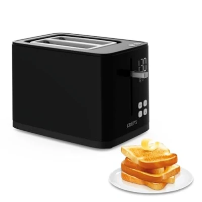 Abbildung von Krups Toaster &quot;KH6418 Smartn Light&quot;, 2 kurze Schlitze, 800 W, Digitaldisplay, 7 Bräunungsstufen, automatische Zentrierung des Brots