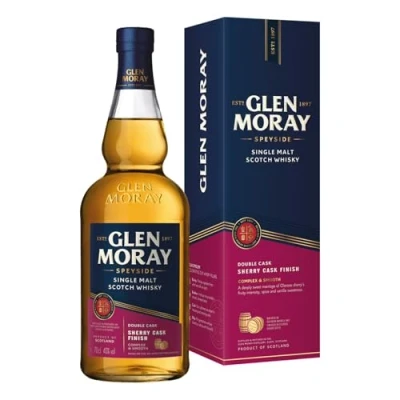 Abbildung von Glen Moray Sherry Cask Finish Schottischer Single Malt Whisky aus der Speyside mit Geschenkverpackung 1 x 0,7 l