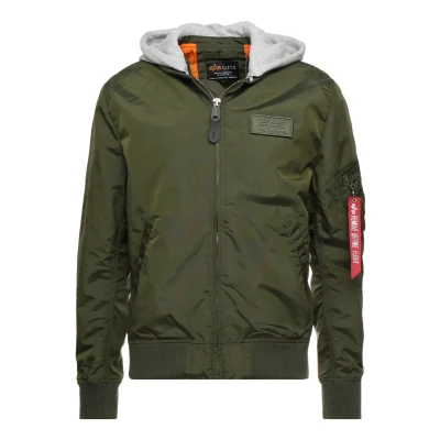 Abbildung von Alpha Industries MA1 TT HOOD Bomberjacke, Herren, Größe: Small, Dark green
