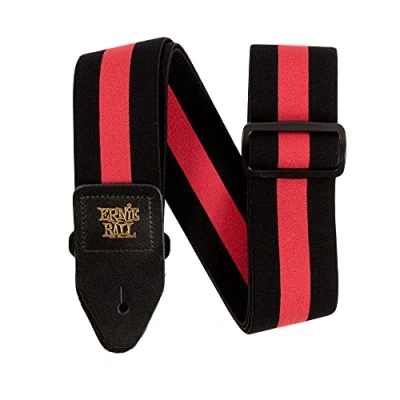 Abbildung von Ernie Ball Stretch Comfort Racer Red Gitarrengurt