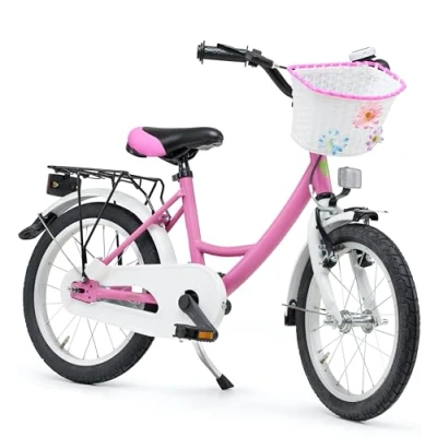 Abbildung von Bachtenkirch Qualitäts Kinderfahrrad 16 Zoll matt Pink Mädchen Kinderrad Fahrrad ab 4 Jahre
