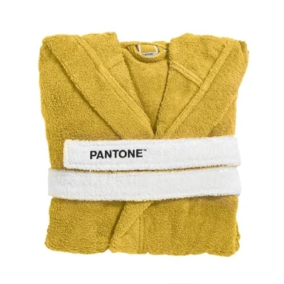 Abbildung von Pantone™ Bademantel für Damen und Herren aus Frottee mit Kapuze großen Taschen 100 % Baumwolle, Oeko Tex zertifiziert 400 g/m², Herren, weich saugfähig, Haken