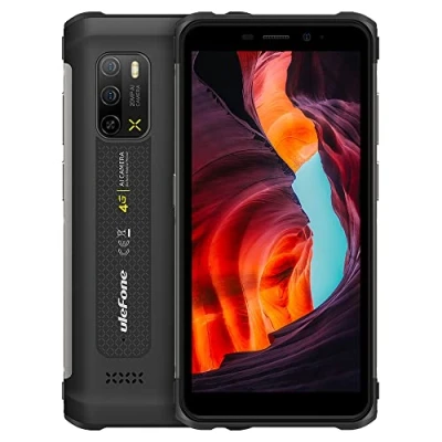 Abbildung von Ulefone Armor X10 PRO Outdoor Smartphone Ohne Vertrag, 20MP Unterwasserkamera,Helio P22 4GB+64GB, 5,45&quot; IP68 Wasserdicht Handy Android 11, 5180mAh Akku,3 Karten Slot, Gesichts Entsperrung NFC Schwarz