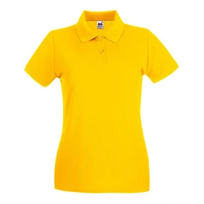 Abbildung von Fruit Of The Loom Damen Lady Fit Premium Kurzarm Poloshirt (Sonnenblume)