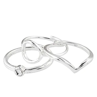 Abbildung von Pilgrim GESCHENKSET, 3 in 1 Set, Stapelringe, versilbert