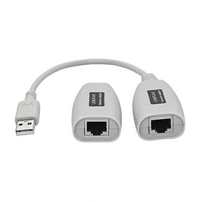 Abbildung von SinLoon USB über RJ45, RJ45 Cat Verlängerungskabel, 2.0 auf LAN Verlängerungsadapter Cat5, Cat5e, Cat6 Kabel, Adapter 45,7 m Länge