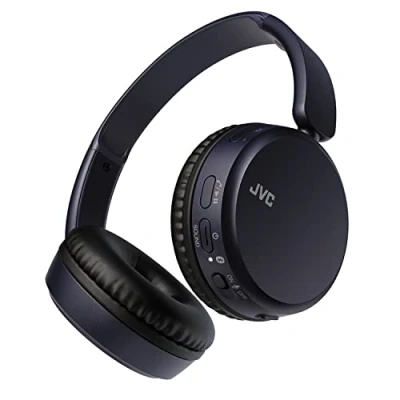 Abbildung von JVC Kabellose Kopfhörer mit Bluetooth 5.2, Mikrofon, 35 Stunden Akku, 3 Soundmodi und Equalizer, leicht, kraftvoller Bass einstellbares Design, HA S36W A (Blau)