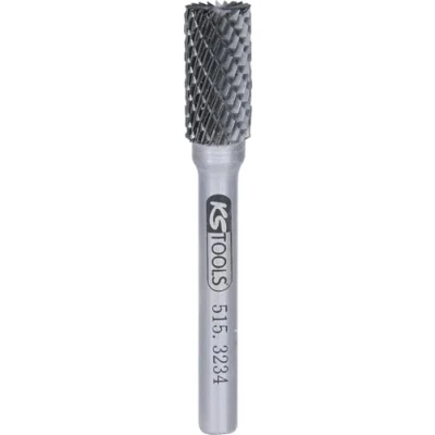 Abbildung von KS Tools 515.3234 HM Zylinder Frässtift Form A mit Stirnverzahnung, 10mm