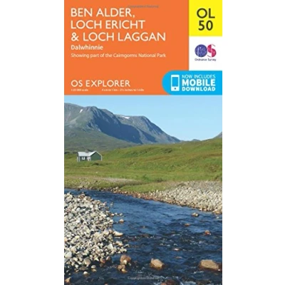 Abbildung von Ben Alder, Loch Ericht &amp; Laggan, Dalwhinnie (OS Explorer Map)