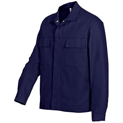 Abbildung von BP Workwear Basic 1485 060 10 Arbeitsjacke Verdeckte Druckknopfleiste Reine Baumwolle Normale Passform Größe: 26/27 Farbe: dunkelblau