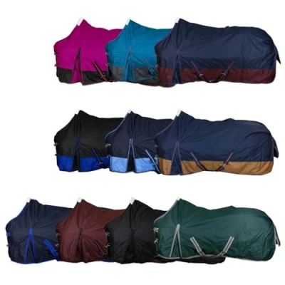 Abbildung von Weidedecke Polarfleece 600D BASICLINE schwarz/rot