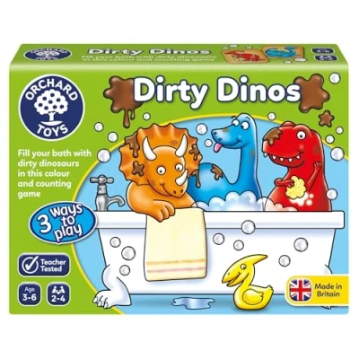 Abbildung von Orchard Toys Dirty Dinos Game, Colouring and Counting Perfect for Preschoolers Kids Age 3 6, Educational Game