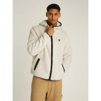 Abbildung von Tommy Jeans Sweatjacke TJM REG BADGE TEDDY ZIP TRU EXT mit Logopatch