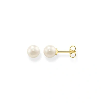 Abbildung von Thomas Sabo Ohrstecker Perle vergoldetes Silber H1430 430 14