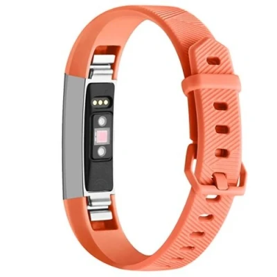 Abbildung von FitBit Alta HR Silikonarmband mit Schnalle Größe: Large Hellorange