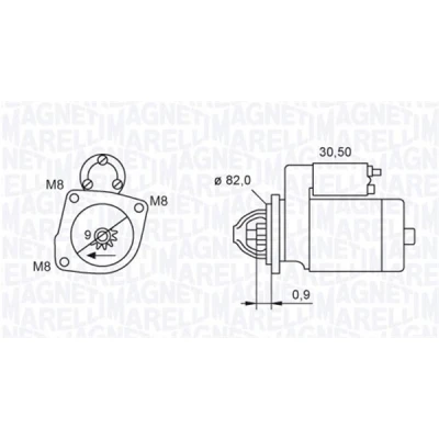 Abbildung von MAGNETI MARELLI 063721552010 Anlasser 12 1,7 9 FIAT: Ducato III Kastenwagen, Bus, Pritsche / Fahrgestell