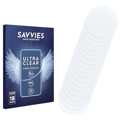 Abbildung von Savvies 18 Stück Schutzfolie für ICE Watch smart 2.0 1.2&quot; (rund) Displayschutz Folie Ultra Transparent