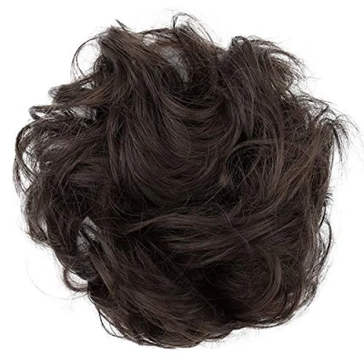 Abbildung von CAISHA Haarteil Haargummi Hochsteckfrisuren Brautfrisuren Voluminös Gelockt Unordentlich Dutt Kunstfaser DM15cm Braun Mix G15A
