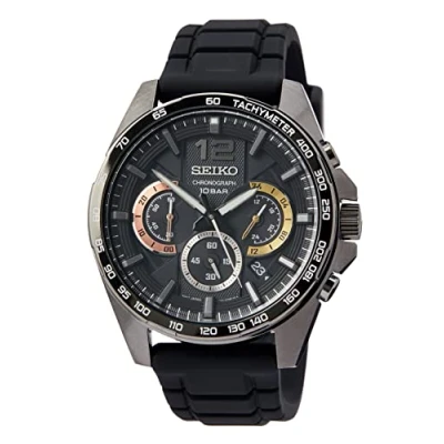 Abbildung von Seiko Chronograph, Herren, Größe: One Size, Black