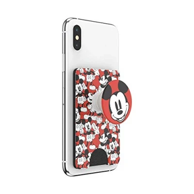 Abbildung von PopSockets PopWallet+ mit Integriertem Austauschbarem PopTop für Smartphones und Tablets Mickey Classic