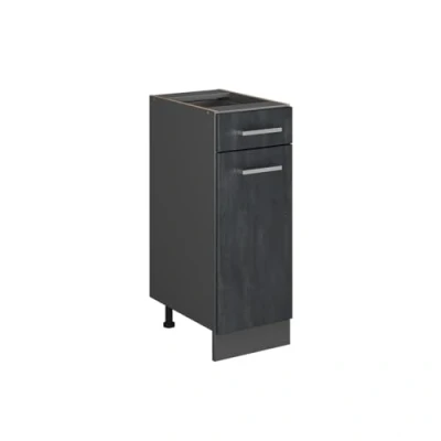 Abbildung von Vicco Küchenunterschrank R Line, Schwarz Beton/Anthrazit, 30 cm ohne Arbeitsplatte