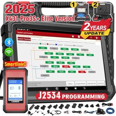 Abbildung von LAUNCH X431 PRO3S+ Elite SmartlinkC OBD2 Diagnosegerät Auto,OE Level Alle System Scanner mit ECU Codierung,Topologie Karte, Bidirektionaler Steuerung,60+ Reset,J2534,CANFD,DOIP,FCA SGW,2 Jahre Update