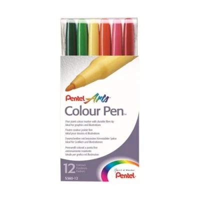 Abbildung von Pentel Faserschreiber 12 Stück