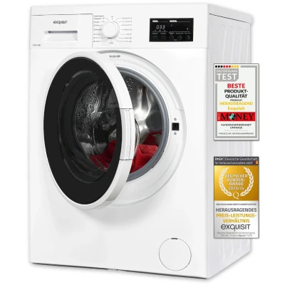 Abbildung von exquisit Waschtrockner WT8614 060D, 8,00 kg, 6 1400 U/min, 15 Programmen für Waschen &amp; Trocknen, Display, Allergiker Programm