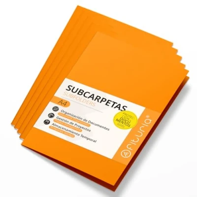 Abbildung von Schnellhefter Pappe A4, Mappen für Dokumente 180g, Klassifizierungsmappe Unterlagen, Packung mit 50 Stabilen Schnellheftern in Verschiedenen Farben Büro und Archivierung Ofituria (Orange)