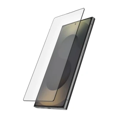 Abbildung von Hama Handy Schutzglas D3O für Samsung Galaxy S25 Ultra (Displayschutz bruchsicher, Anti Fingerprint, Handyglas mit Montagehilfe, Vollschutz 10H, case friendly, kratzfest, Displayglas Ultra)
