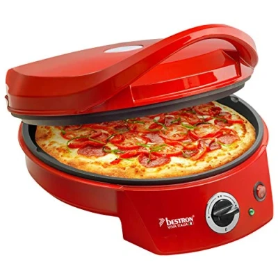 Abbildung von bestron Pizzaofen &quot;APZ400 Viva Italia&quot;, Ober /Unterhitze, Bis max. 180C, 1800 Watt, Rot