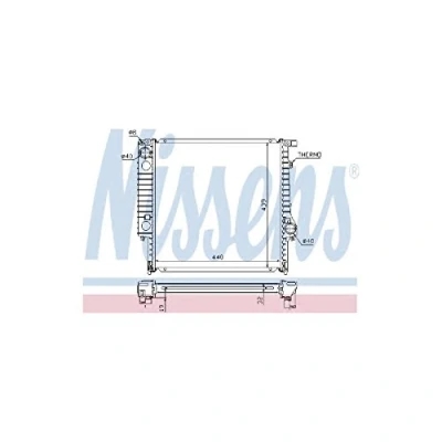 Abbildung von NISSENS 60635A Kühler, Motorkühlung Aluminium 440 435 34 Kühlrippen mechanisch gefügt BMW: 3 Limousine, Cabrio, Touring