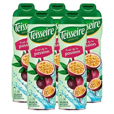 Abbildung von Teisseire Getränke Sirup Passion Fruit/Passionsfrucht 600ml der genauso schmeckt wie die Frucht (5er Pack)