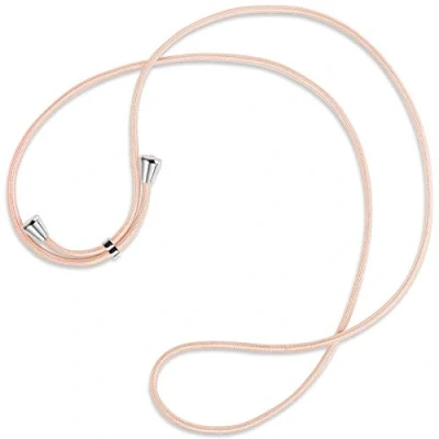 Abbildung von mtb more energy® Ersatz Band für Handykette Rose Peach inklusive Endkappen (Silber) hochwertige Austausch Kordel Seil Kette